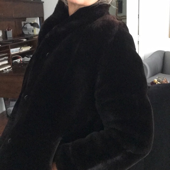 Brown sheared lamb jacket - Picture 6 of 7